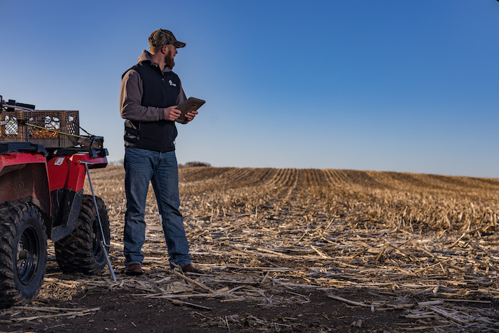 Man out in field