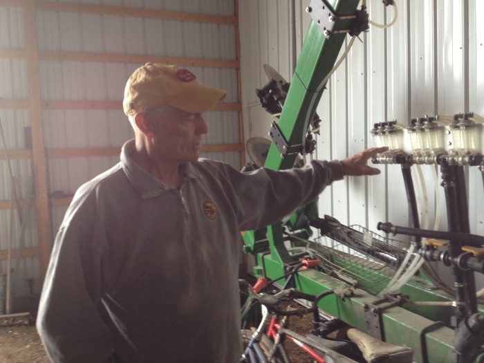 SPOON FEEDING NUTRIENTS. Legvold applies only a small amount of nitrogen in his fall strips and applies 40 pounds per acre of banded urea with his 12-row strip-till unit in spring. He then sidedresses the balance with a custom rig, according to the Iowa State Corn Nitrogen Rate Calculator recommendation. 